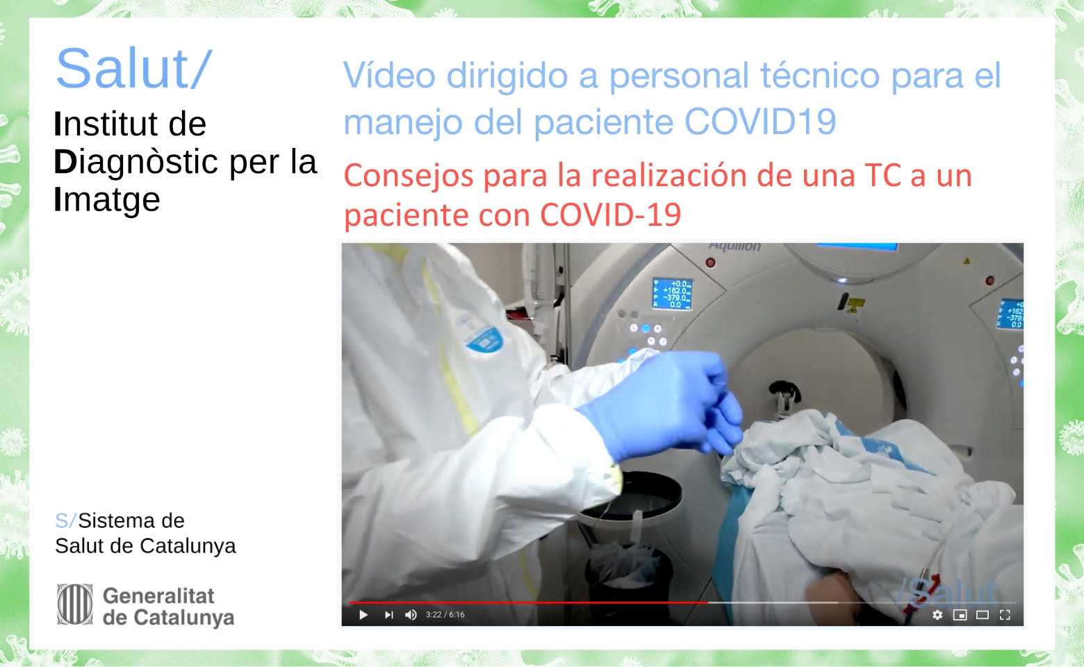 [VÍDEOS TUTORIALES] Consejos para la realización de TC y radiografías a pacientes con COVID-19 - SERAM