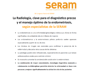 La Radiología, clave para el diagnóstico precoz y el manejo óptimo de la endometriosis, según especialistas de la SERAM