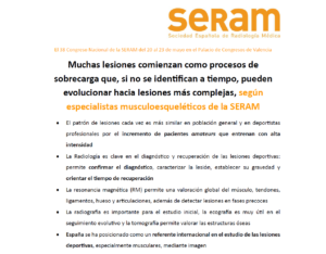 Muchas lesiones comienzan como procesos de sobrecarga que, si no se identifican a tiempo, pueden evolucionar hacia lesiones más complejas, según especialistas musculoesqueléticos de la SERAM