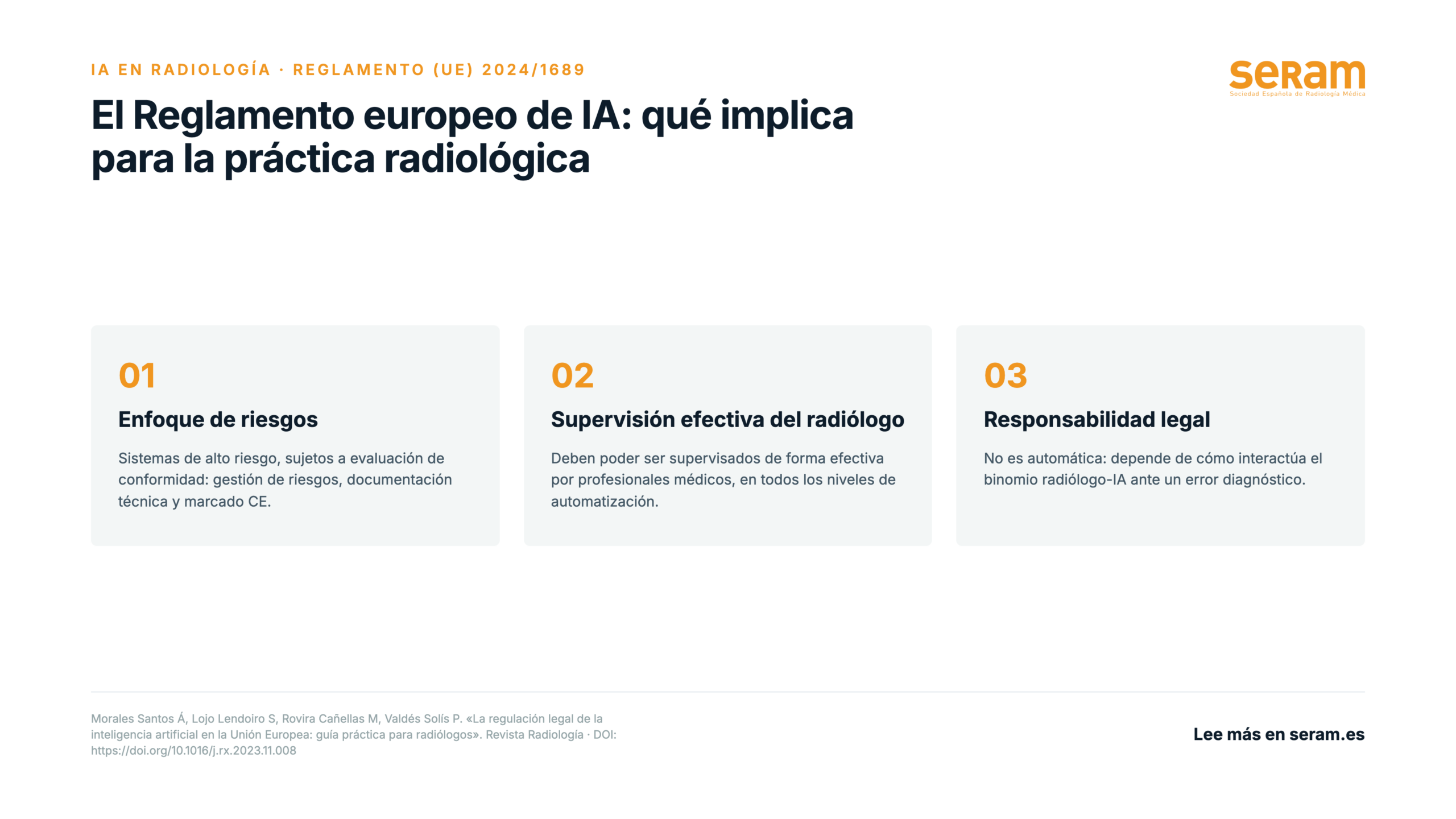 El Reglamento europeo de IA: qué implica para la práctica radiológica